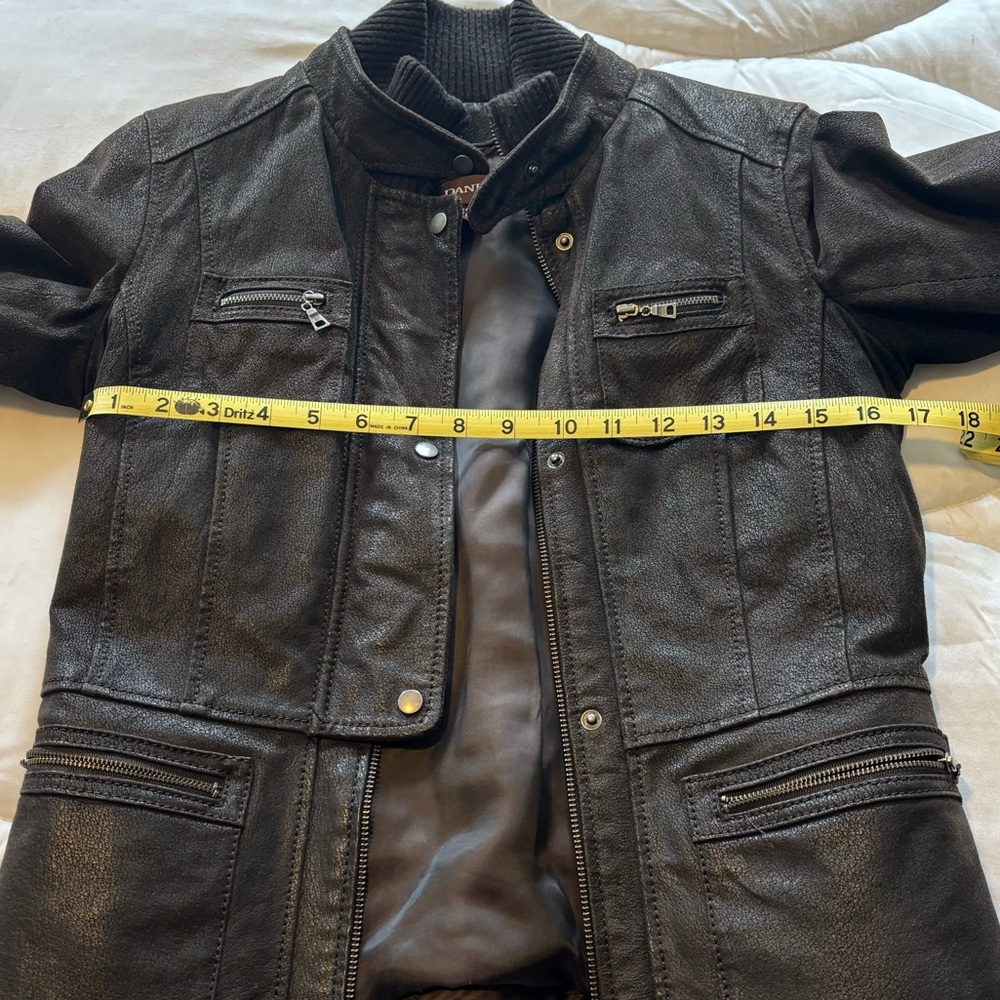 Simply Fantastic Danier Leather Moto Jacket (Chocolate Brown) - Picture 6 of 14